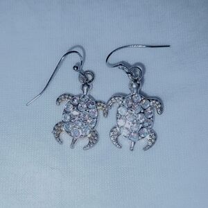 Homemade jeweled turtle earrings!